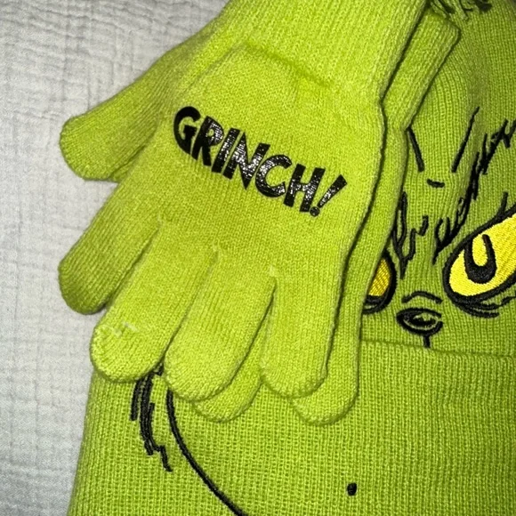 The Grinch kids Beanie and Gloves Set - Green - Picture 5 of 10